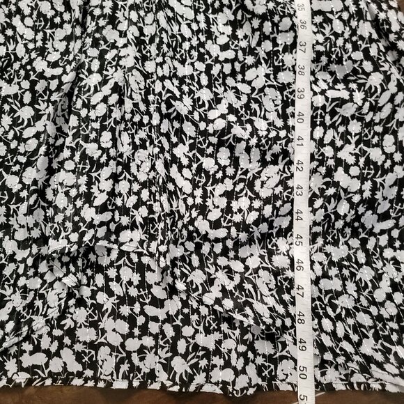 Scotch & Soda Maxi Dress Womens S Black White Shimmer Whimsical Fairy Luxury Y2K - Picture 8 of 9